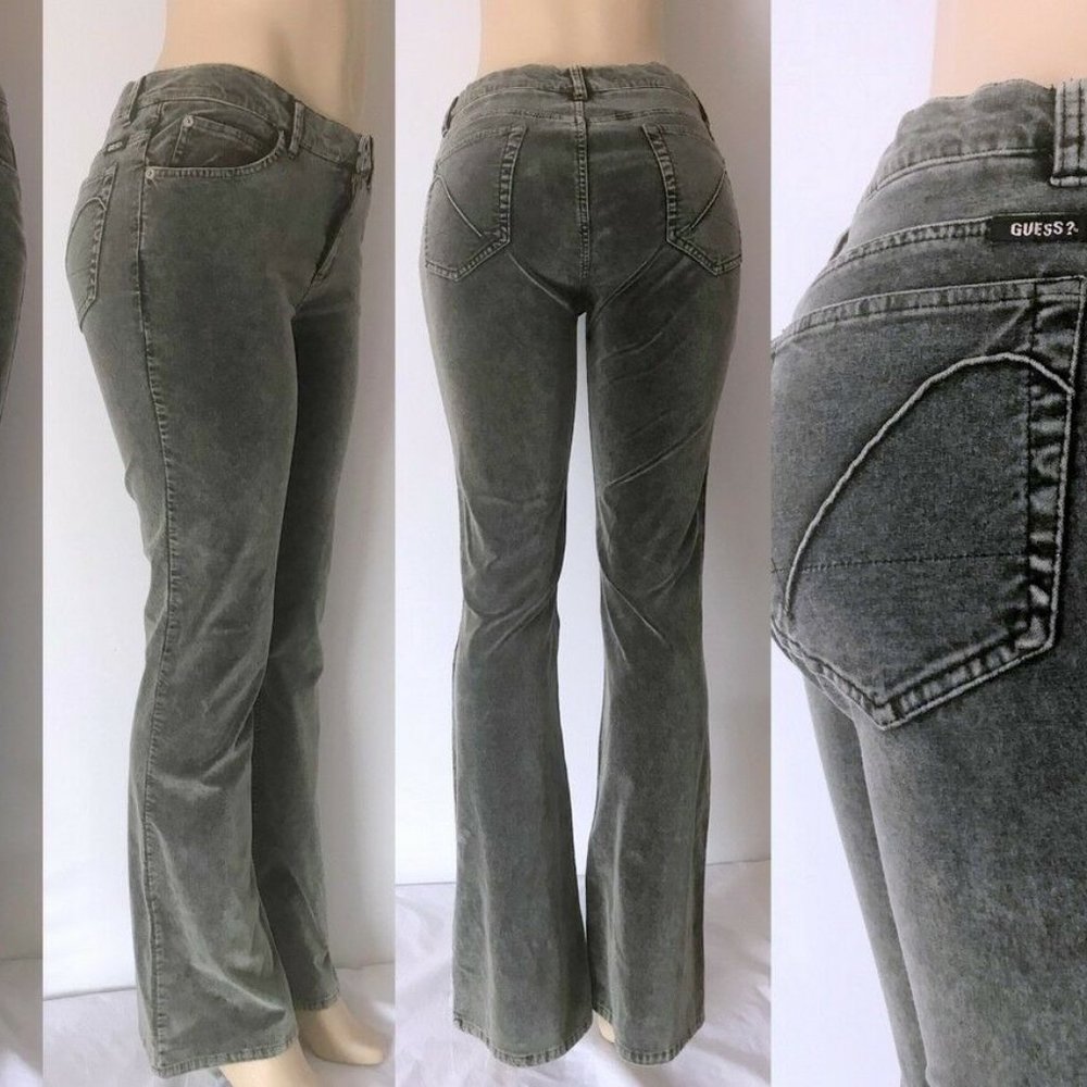 GUESS Women's Mid-Rise Boot Cut Velvet Jeans sz 31